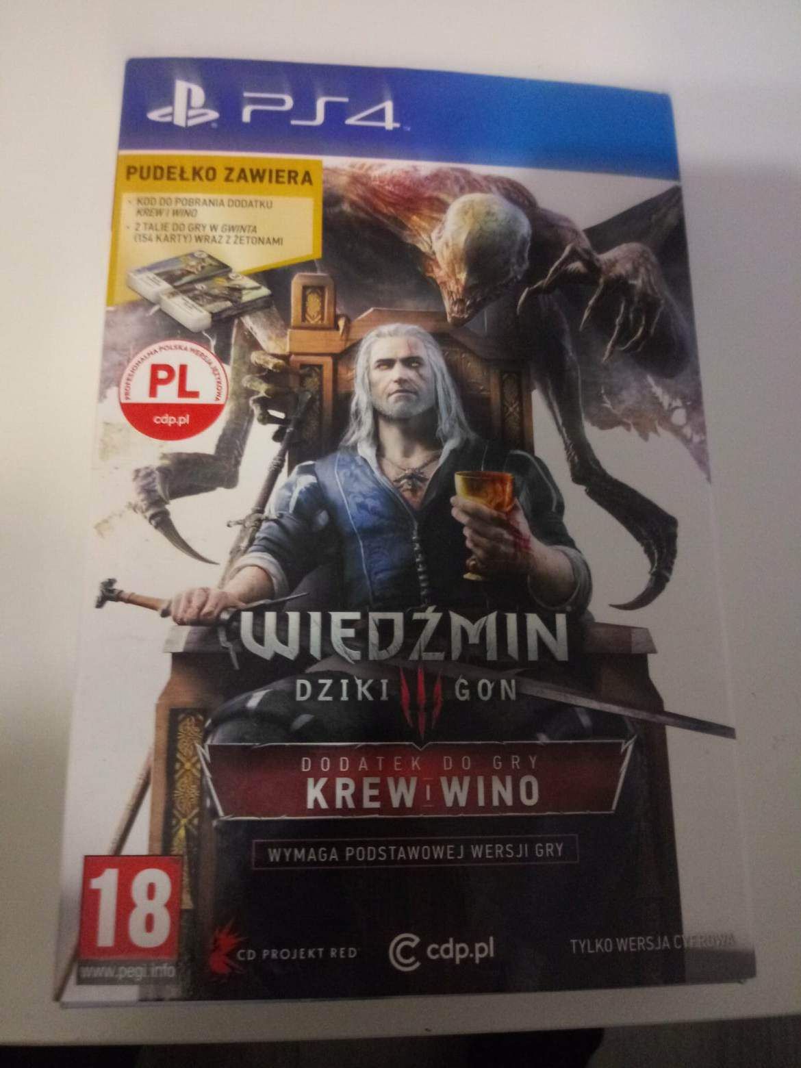 Karty Wiedźmin krew i wino gwint