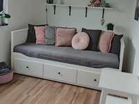 Łóżko Ikea Hemnes+2 materace+pojemnik na materac