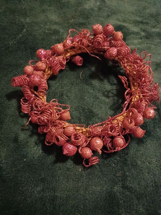 Coroa natalícia rosa