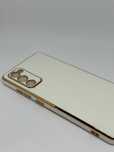 Samsung S20FE Etui Case Silikonowy Obudowa Biało-Złota kod 1124