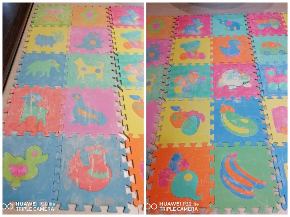 Набір пазли килимок тварини техніка фрукти-овочи букви абетка