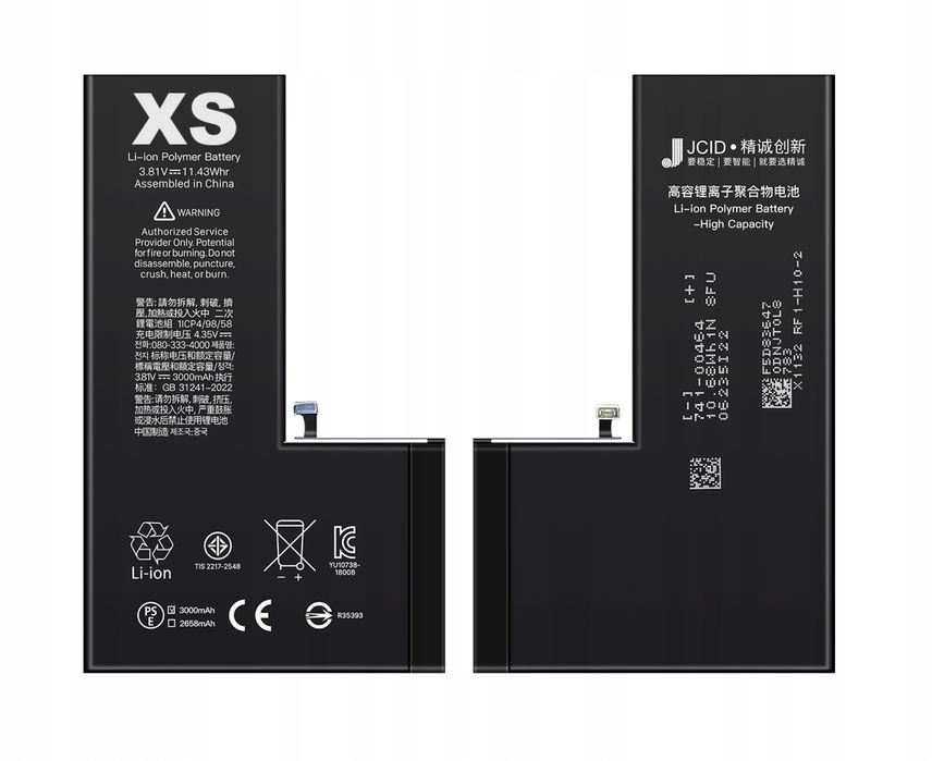Bateria IPhone XS JCID Oryginal High Capacity powiększona pojemność