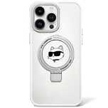 Etui Karl Lagerfeld Ring Stand Choupette Head MagSafe do iPhone 15 Plu