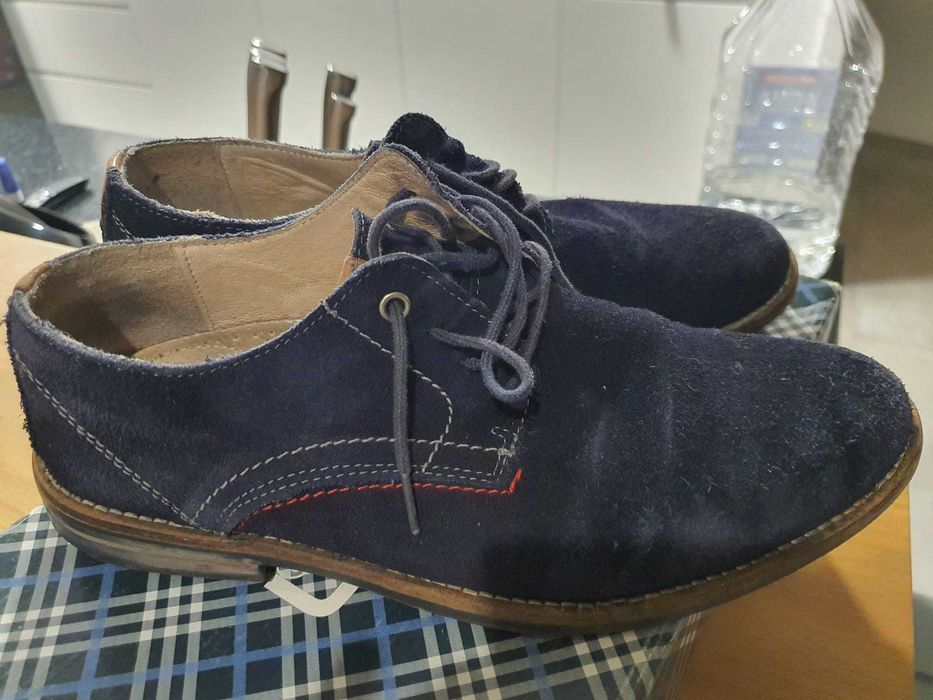 Sapatos Homem Camurça Azul: Tamanho 40