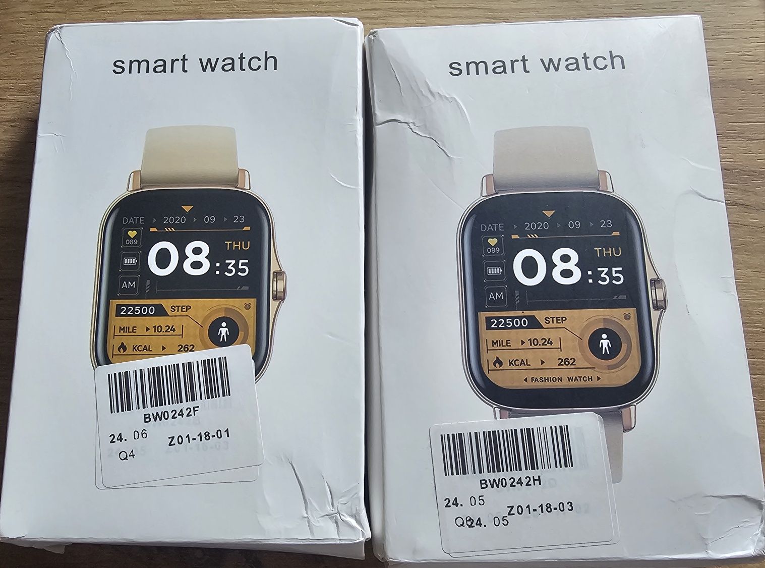 Lige. Nowy zegarek smartwatch złoty i różowy