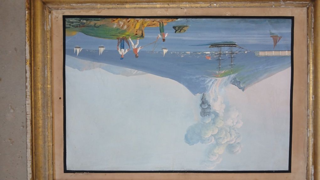 Obra de Arte Original - Paisagem com Vulcão