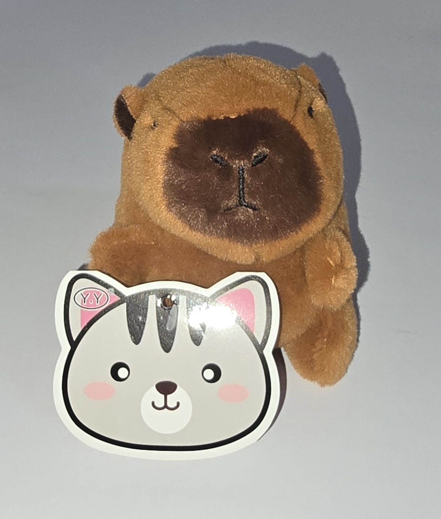 Capybara brelok, maskotka, zawieszka z wirującym żółwiem