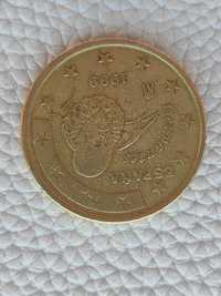 Moeda espanhola de 50 cêntimos 1999 cervantes
