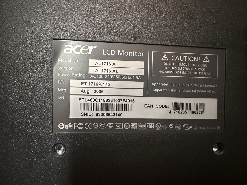 Acer монітор