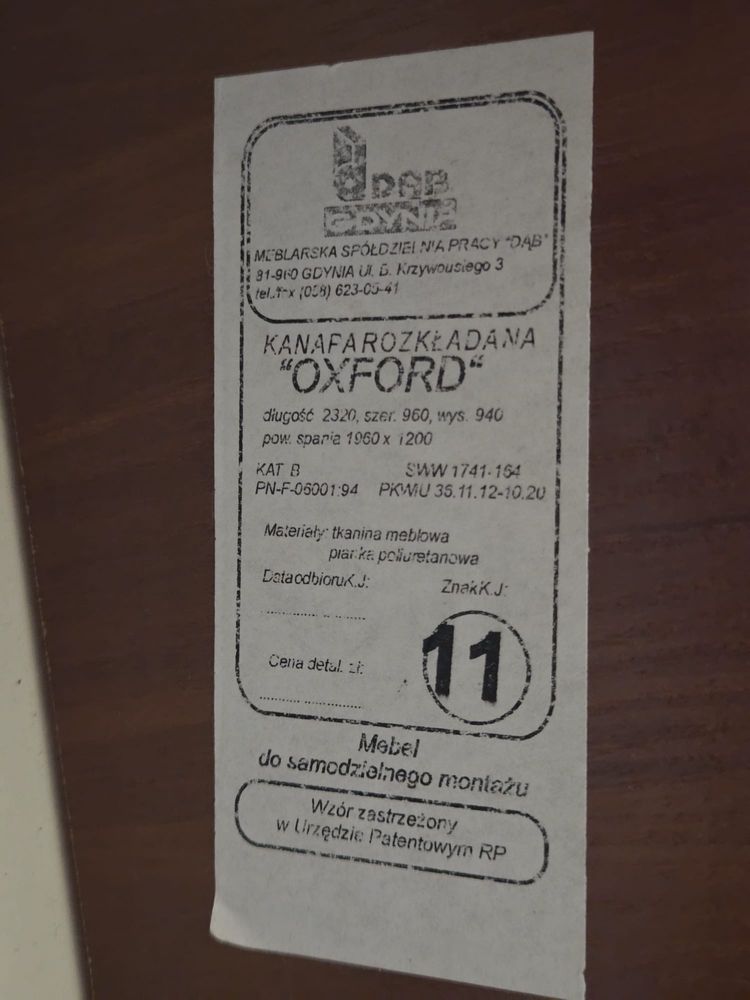 Wersalka z 2 fotelami firmy Dąb Gdynia