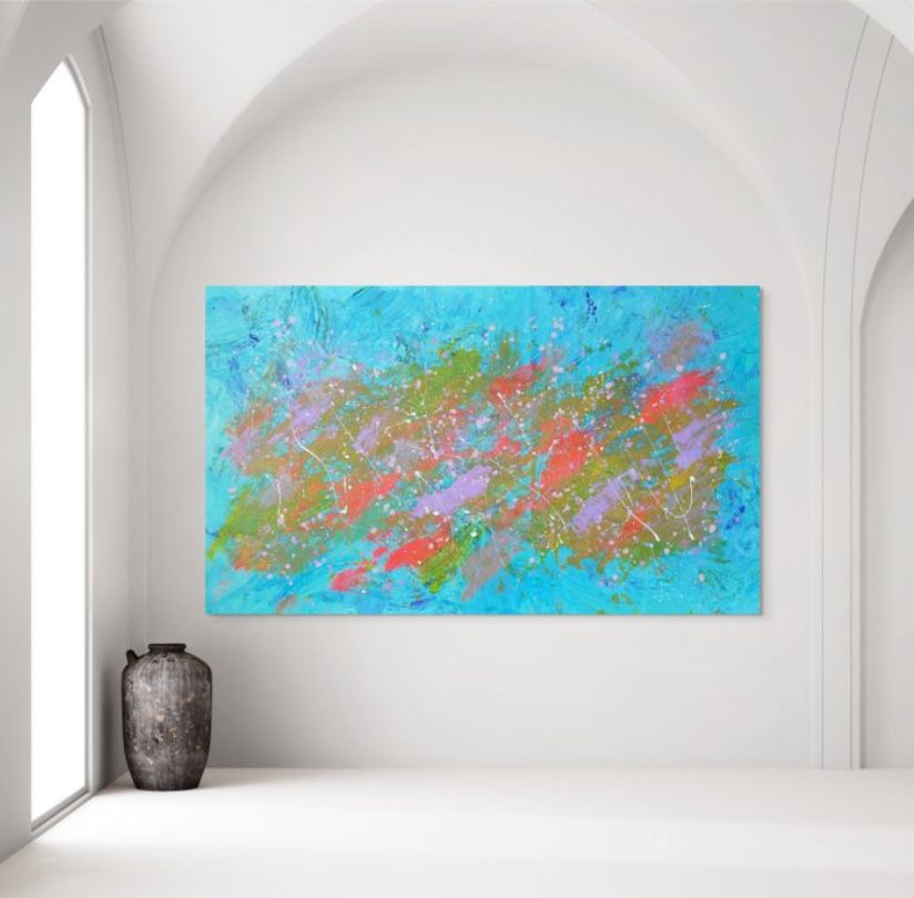 Quadro pintado  á mão “Touching the Grass” Janoger