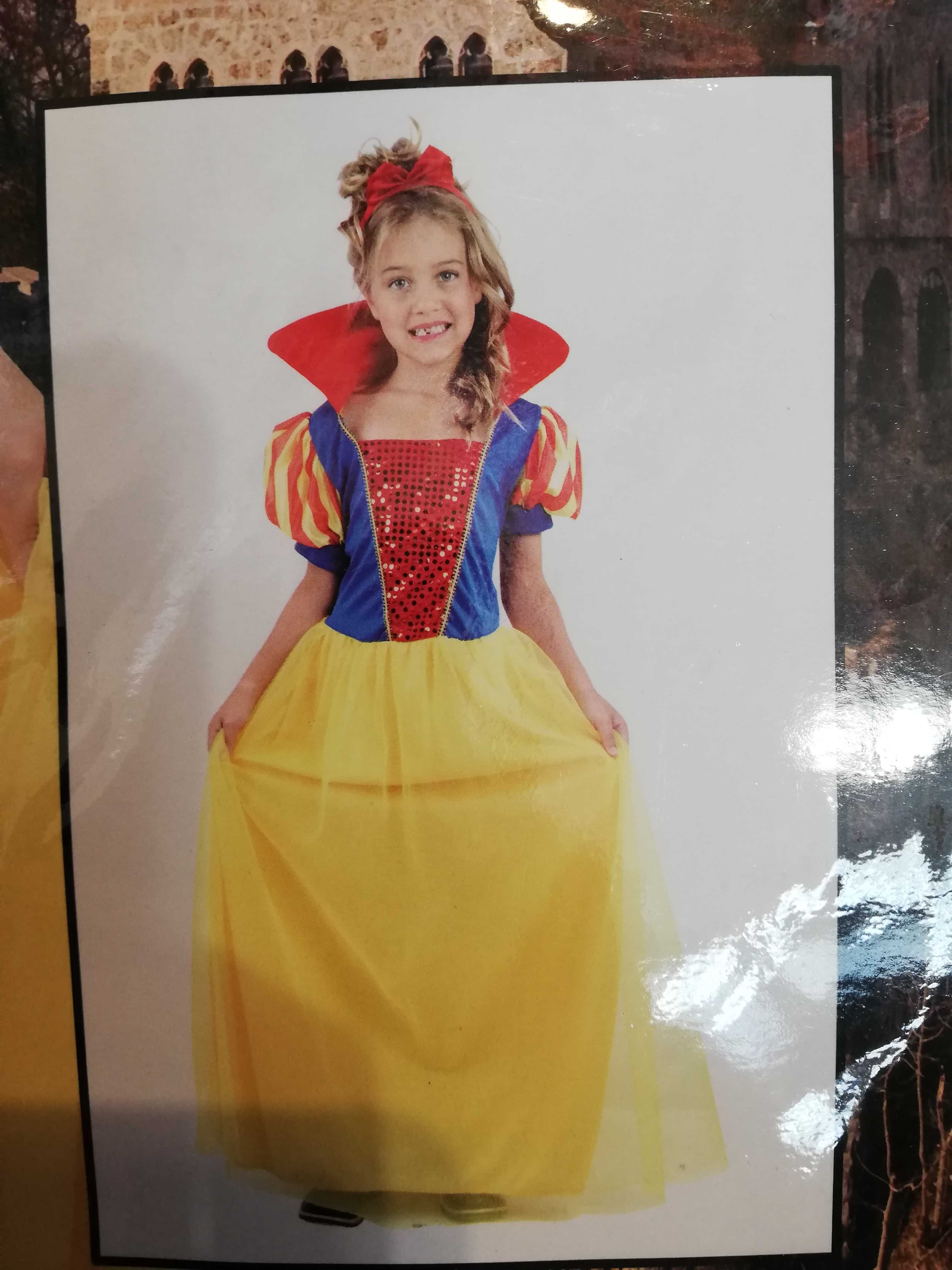 Królewna śnieżka sukienka strój przebranie kostium dla dziecka