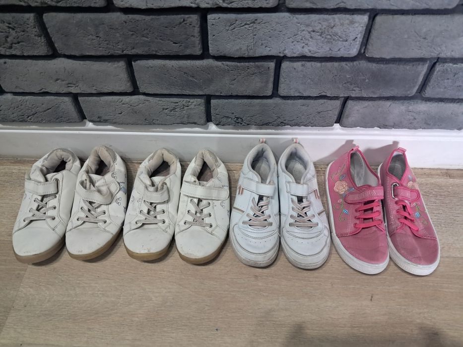 4 pary butów dla dziewczynki roz.33/34