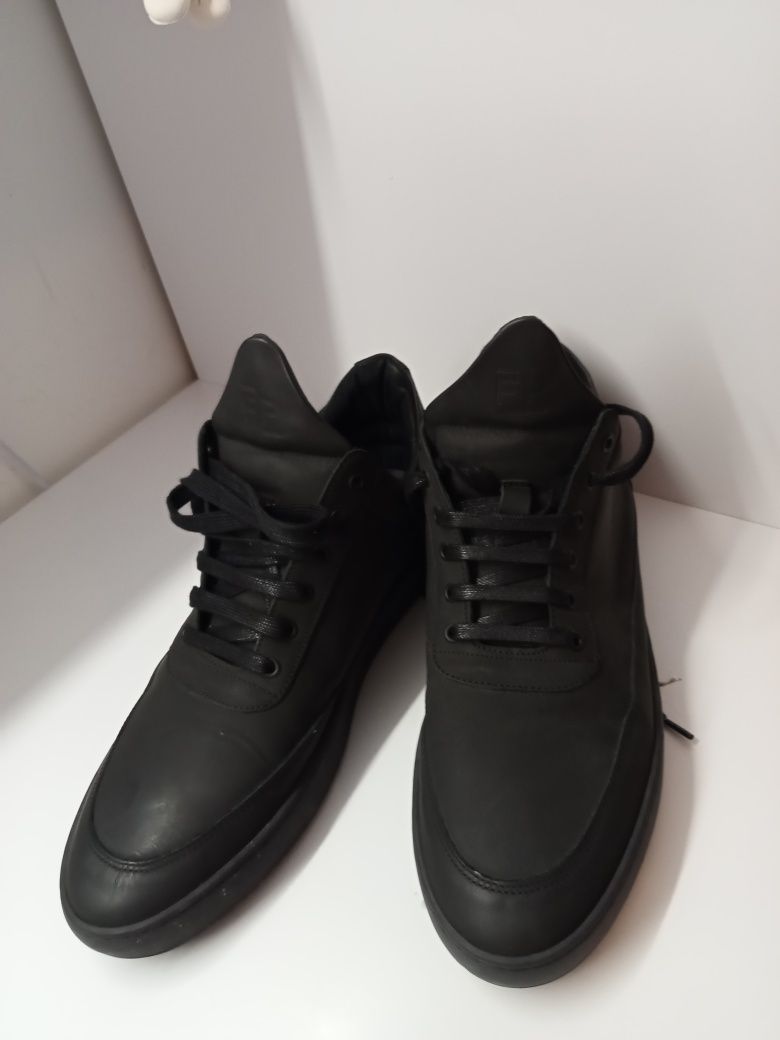 Кросівки шкіряні Filling Pieces Low Top Ripple Tonal Black