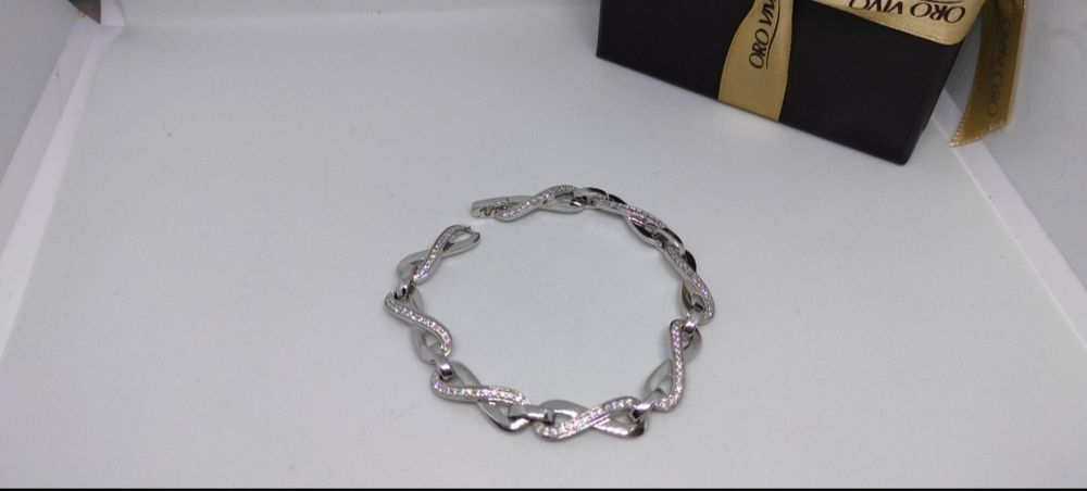 Pulseira de prata programada com zirconias da Oro Vivo