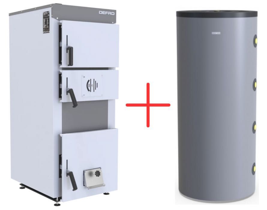Kocioł DEFRO Optima Komfort Eko 14 kW + DEFRO Bufor DBO S 800 litrów