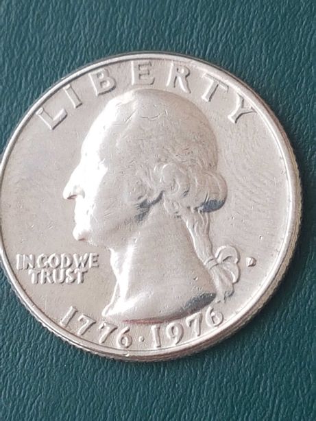 Washington quarter dollar, 25 cents. 1776 . 1976