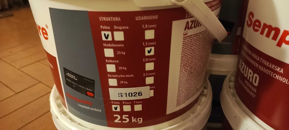 Sprzedam tynk silikonowy Sempre Azuro 25kg +grunt 10kg