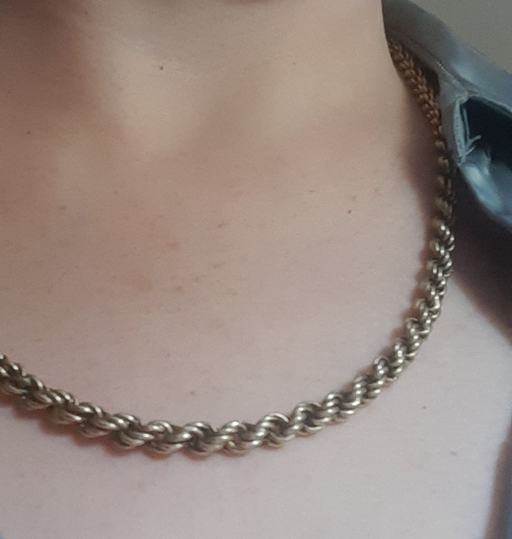 Colar Vintage de Cordão em Prata banhado a Ouro