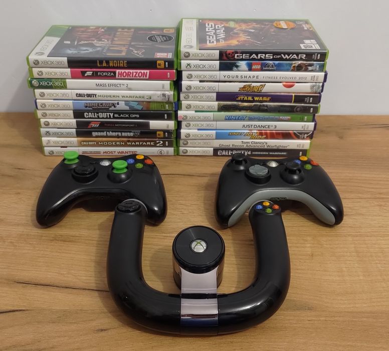Xbox 360 zestaw gier i akcesoria