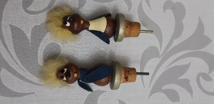 2 Rolhas cortiça garrafa vinho, Vintage, colecção