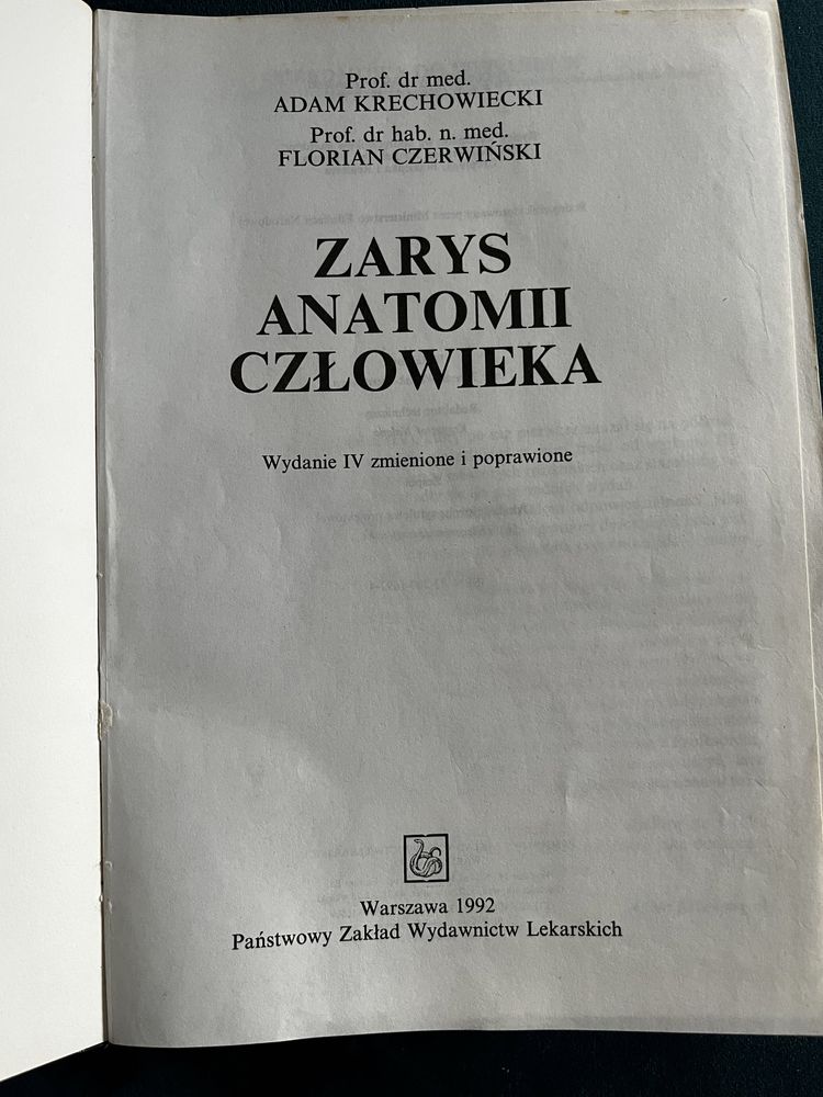 Zarys anatomii człowieka 1992