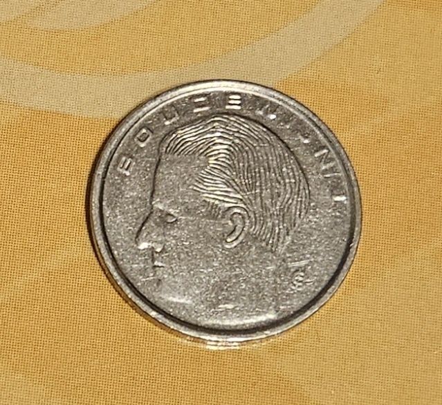Moneta 1F z Belgii, z roku 1991