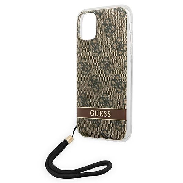 Guess Guohcn61H4Stw Iphone 11 Brązowy/Brown Hardcase 4G Print Strap