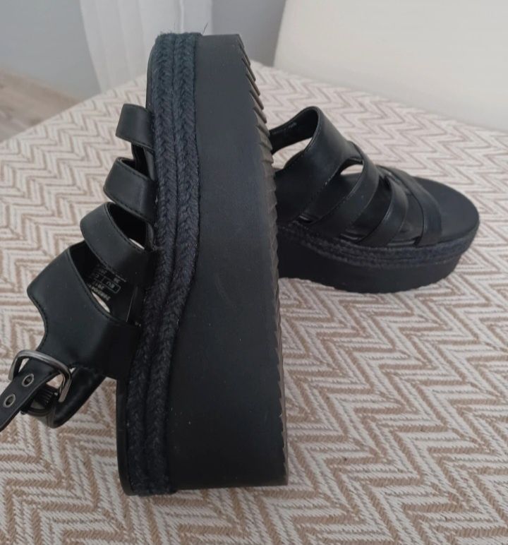 Sandaly czarne damskie