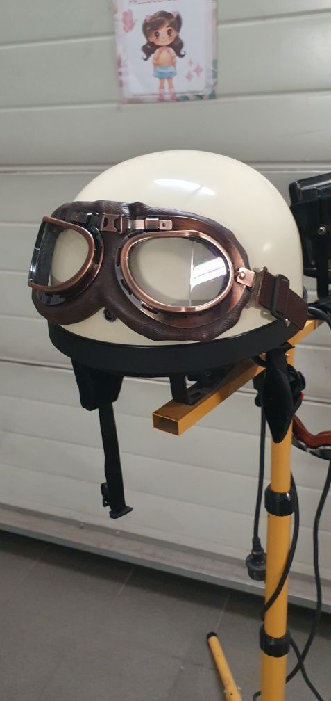 Kask orzeszek prl gogle