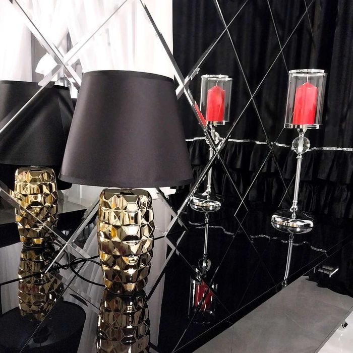 Lampka nocna złota nowoczesna lampa na biurko do sypialni salonu