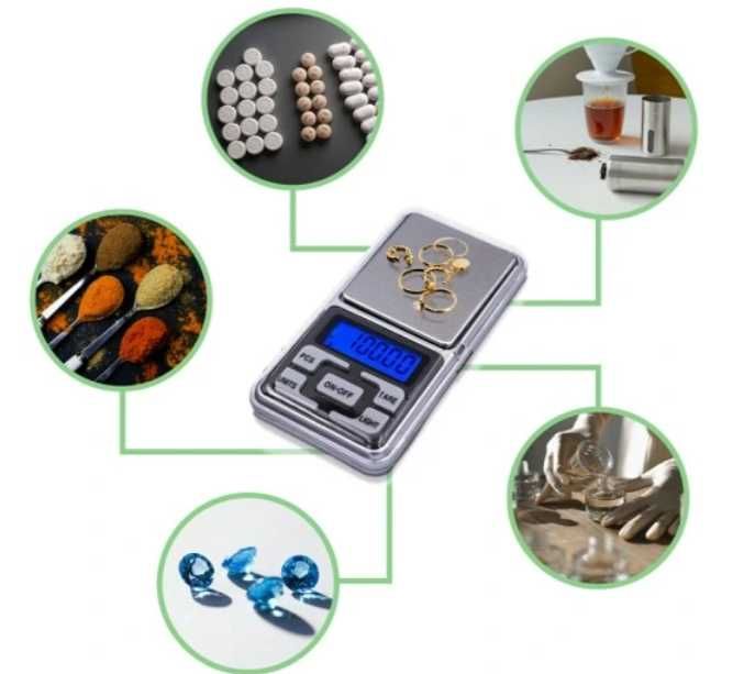 Elektroniczna waga jubilerska, precyzyjna, kieszonkowa, kuchenna