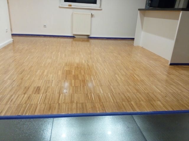Cyklinowanie bezpyłowe, lakierowanie, układanie BONA