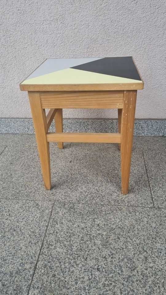 Taboret zydel kwietnik Design PRL lata 60 Czechosłowacja
