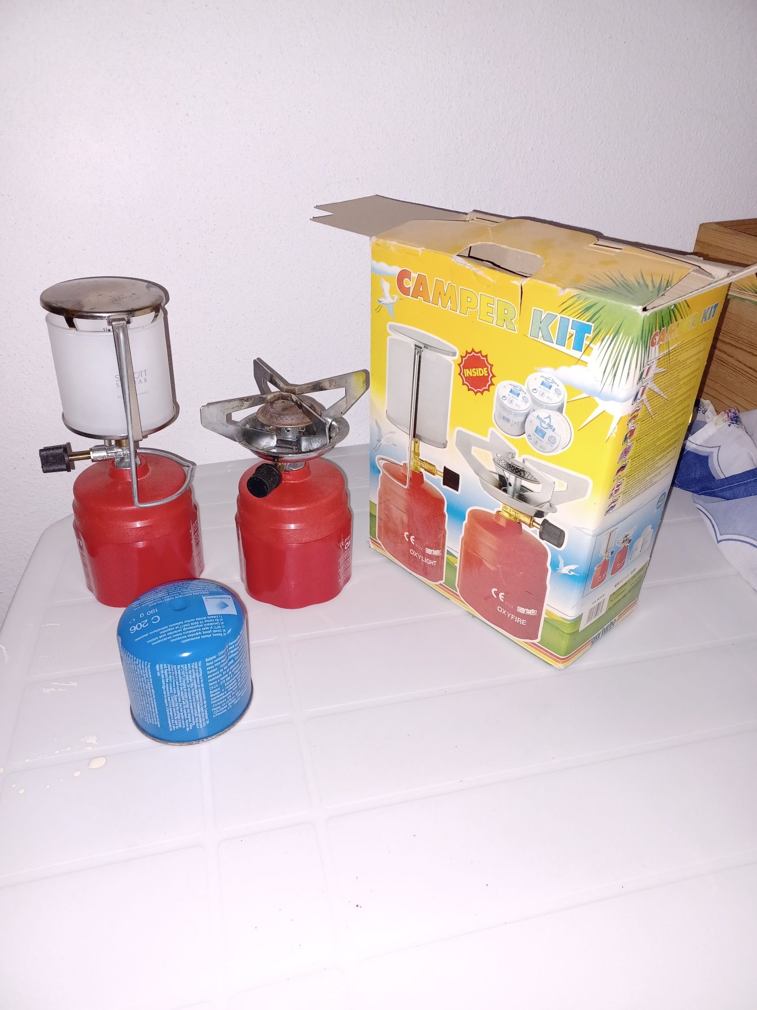 Kit de camping como novo