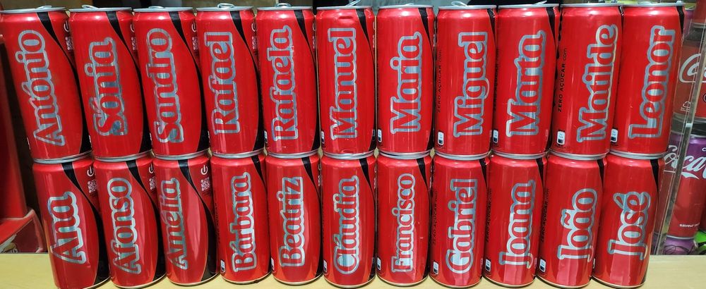 Latas coca cola com nomes. Espanha e Portugal. Vendo ou troco