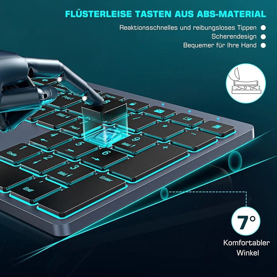 Zestaw klawiatura mysz geemao km002 bezprzewodowa bluetooth qwertz de