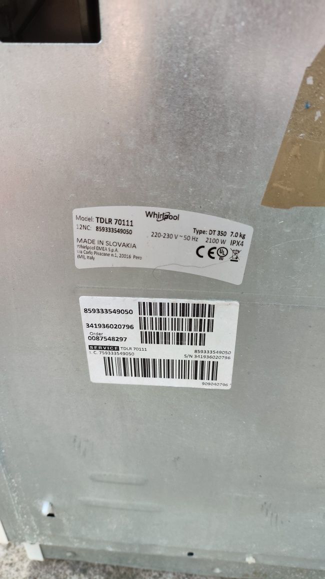 Pralka Whirpool 40cm