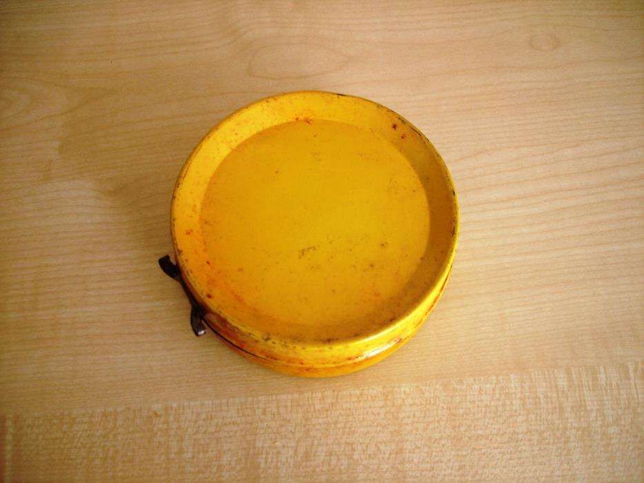 antiga lata de cera para brilho mota 1950