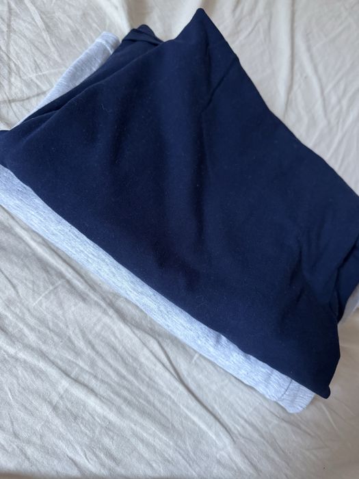 2 koszule ciążowe porodowe szara i granatowa M/L