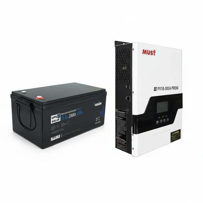 MUST PV18-3024 PREM — надёжный гибридный инвертор 3 кВт, 24V