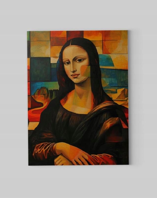 Obraz na płótnie Mona Lisa w Stylu Picassa do domu pokoju salonu 30x40