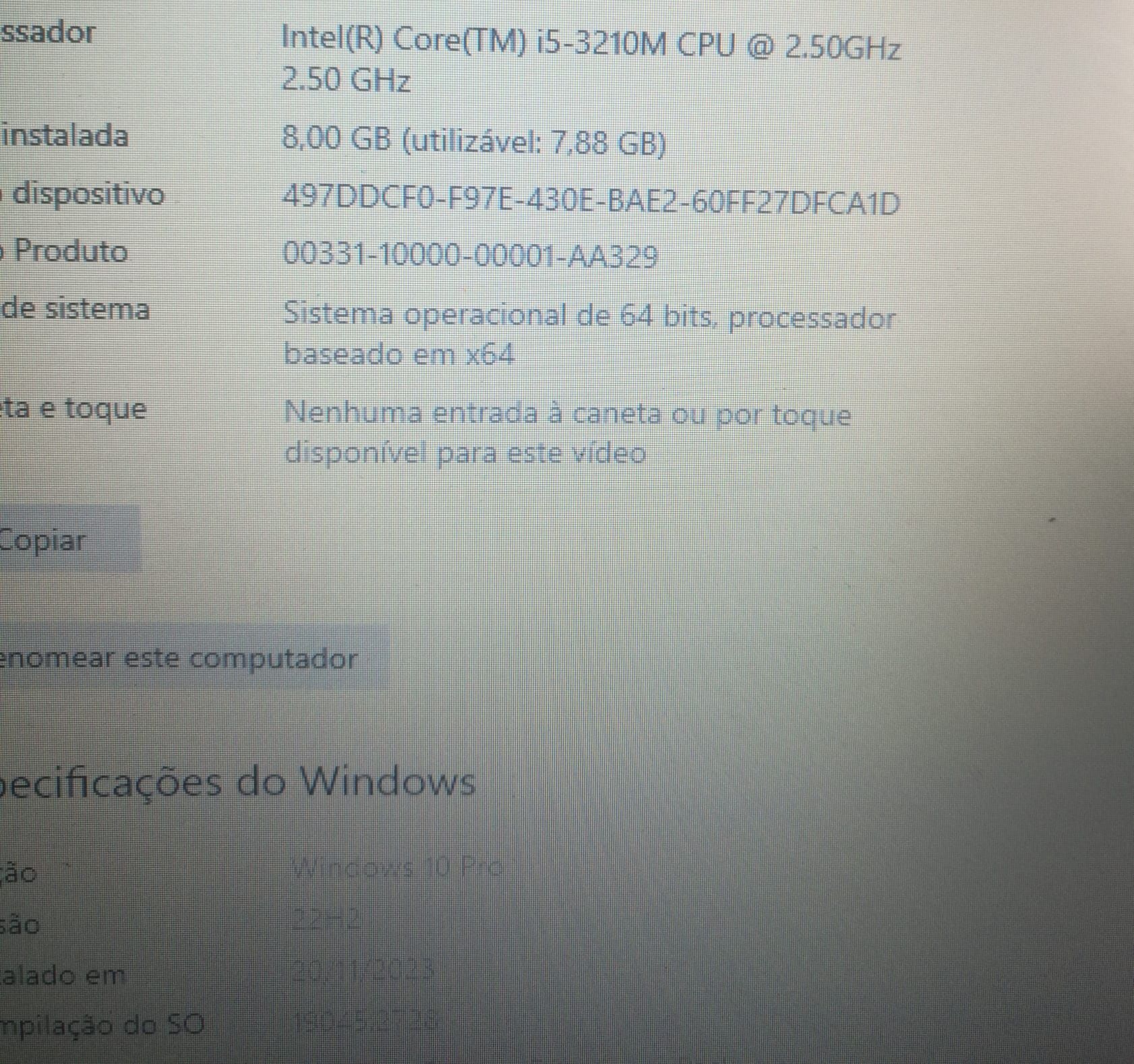 Portátil hp icore i5 8 gb ram