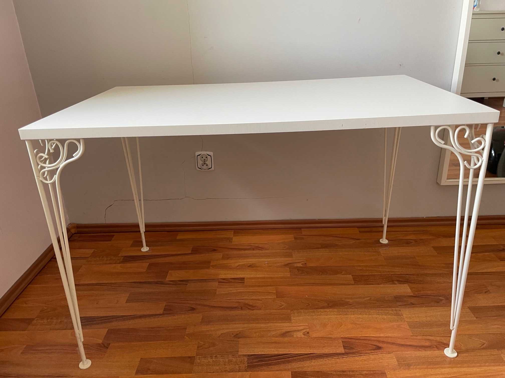 Ikea Falkhojden Biurko Z Dostawką Biały