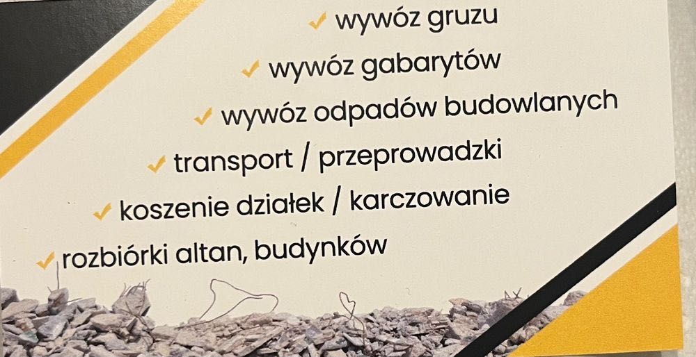 Opróżnianie piwnic , mieszkań, wywóz gruzu , odpadów budowlanych