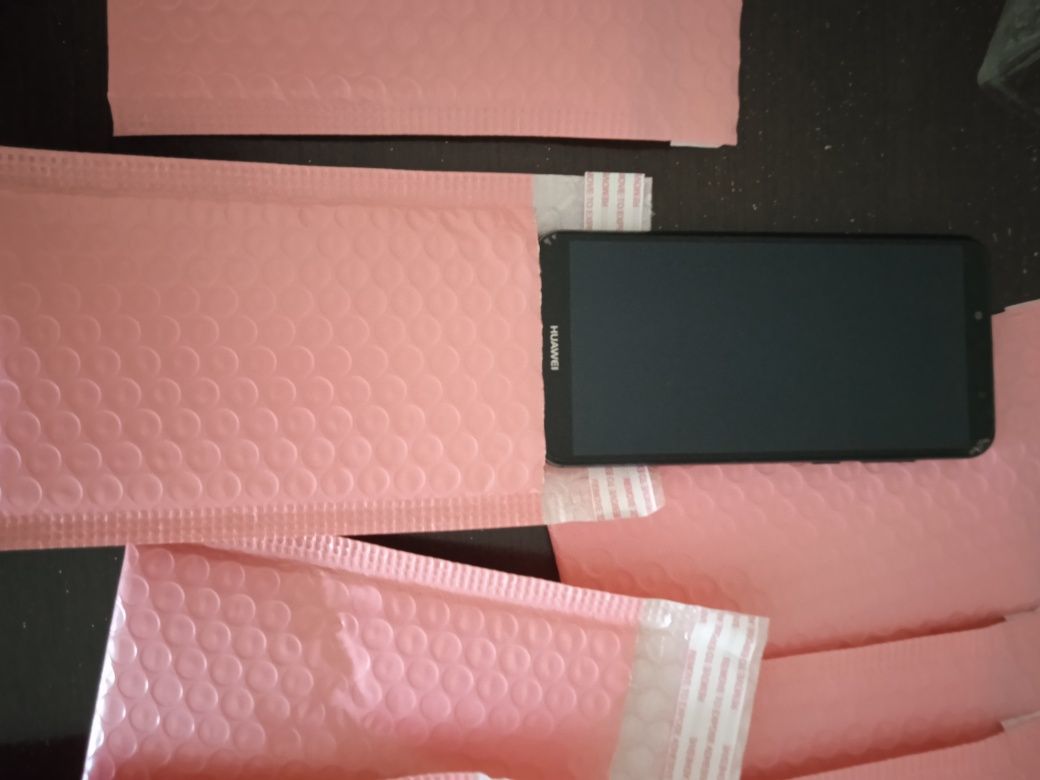 conjunto de 10 bolsas  tamº 20 x 9 forradas pvc com bolhas  cor rosa