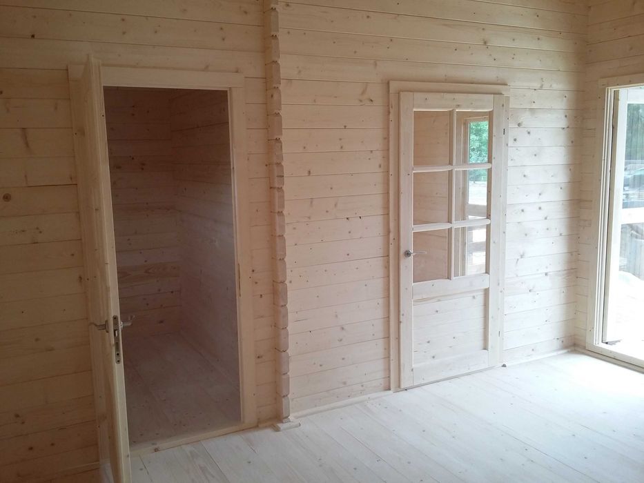 DREWNIANY DOMEK Letniskowy Całoroczny
WEEKEND 25 + 8 M2 Od Ręki  Promo