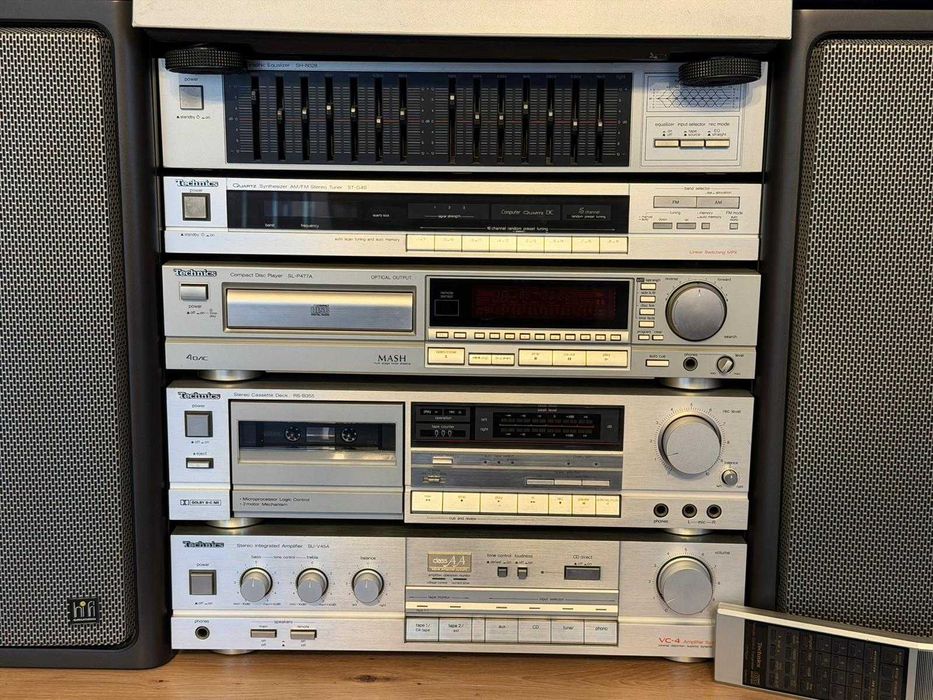 Zestaw składanka TECHNICS srebrny winyl CD kaseta GRUNDIG box 1000