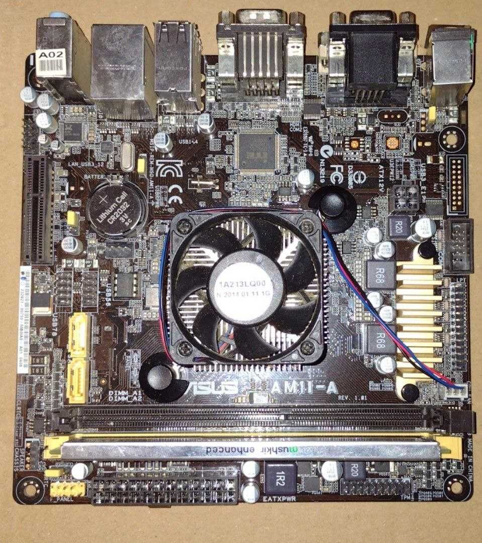 ASUS AM1I-A Socket AM1 Dsub+DVI+HDMI Gblan SATA Mini-ITX 2DDR3 Sempron