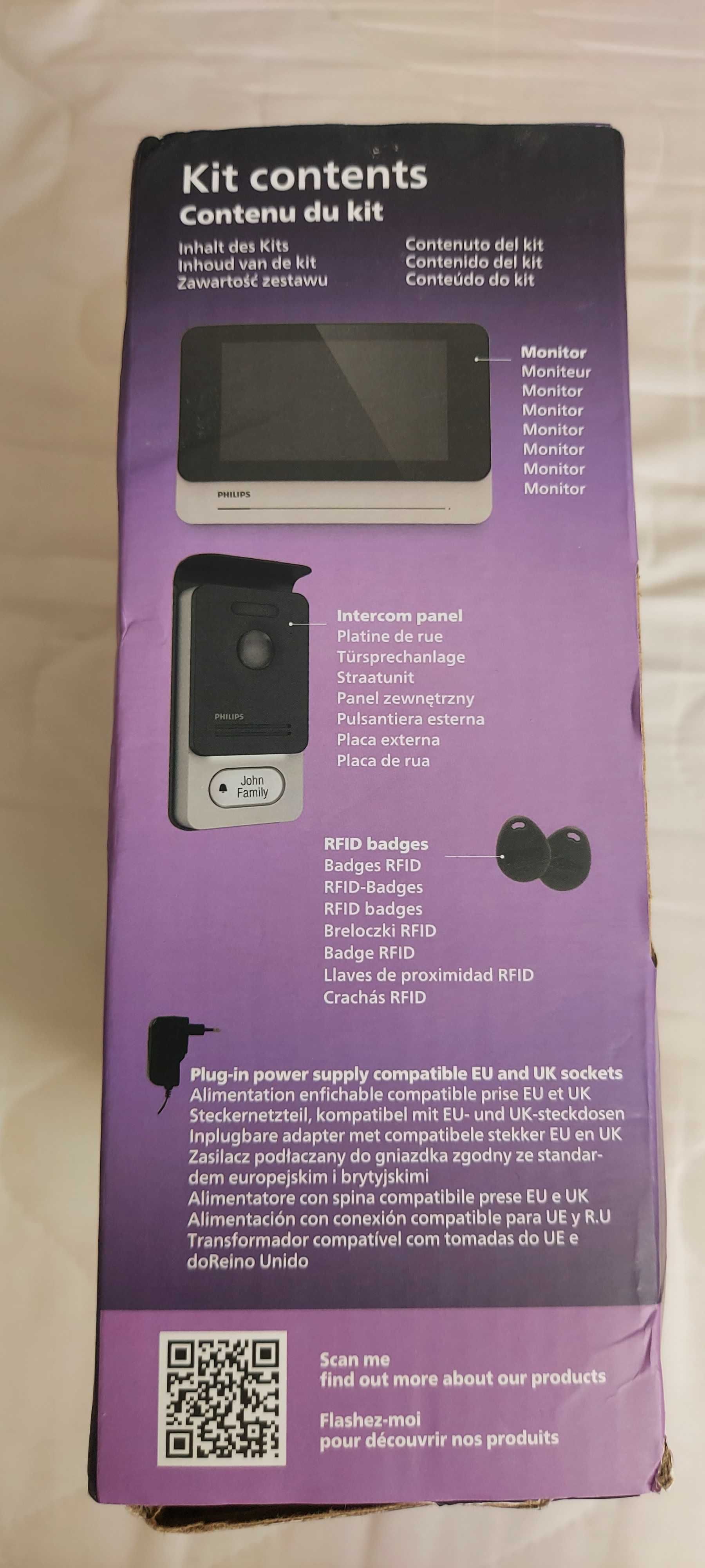 WIDEODOMOFON Philips WelcomeEye Connect 2 monitor 7" wi-fi APP breloki